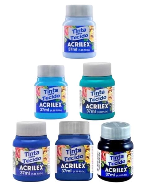 TINTA TECIDO ACRILEX AZUIS